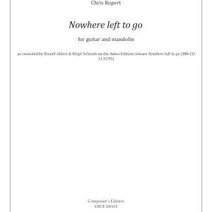 Nowhere left to go title page